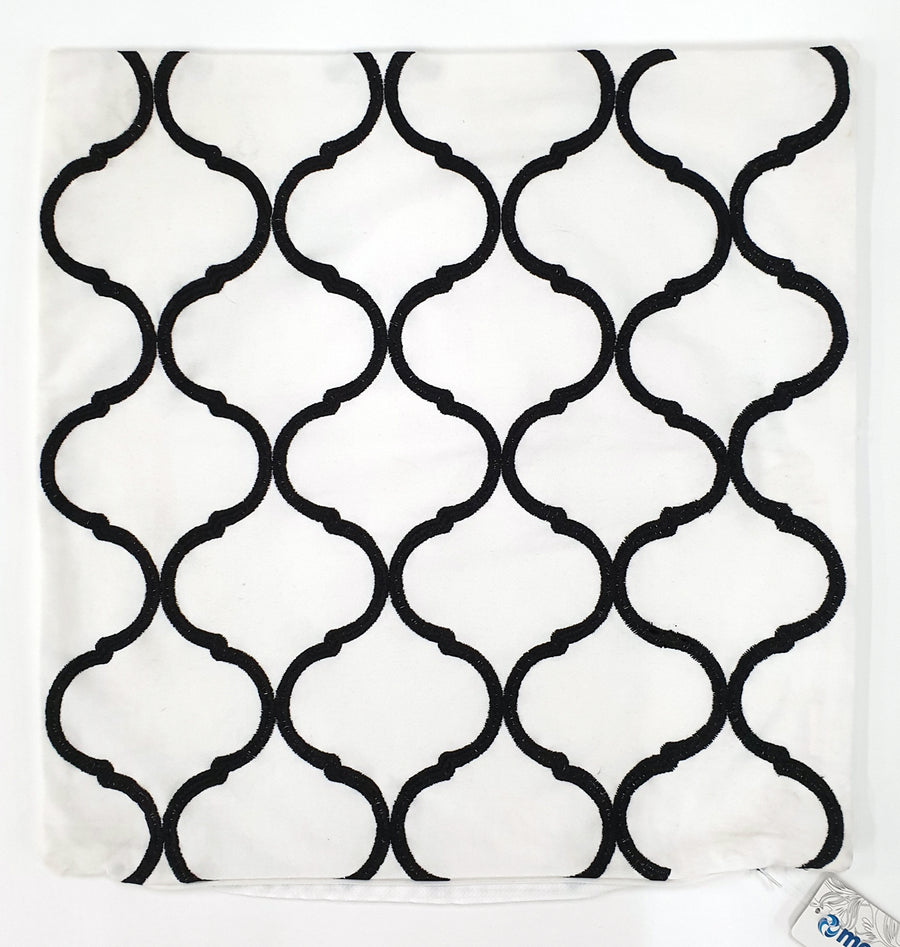 Embroidered Cushions 45x45 cm CU01 WHITE