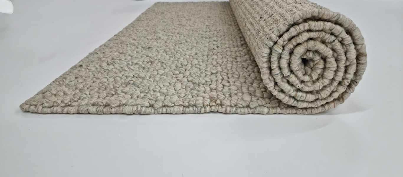 Fish eye -Vanilla (Wool rug)