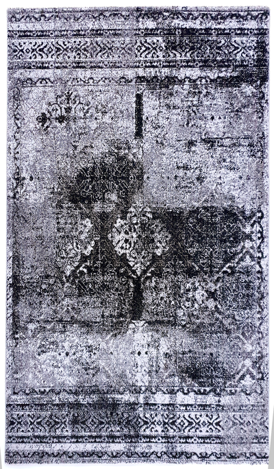 Frisee Rug 106A BLACK/L.GREY