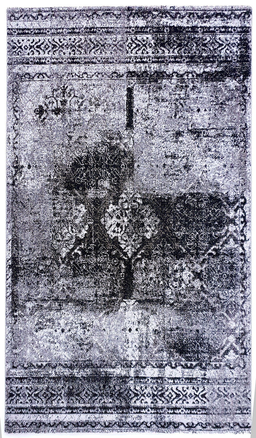 Frisee Rug 106A BLACK/L.GREY