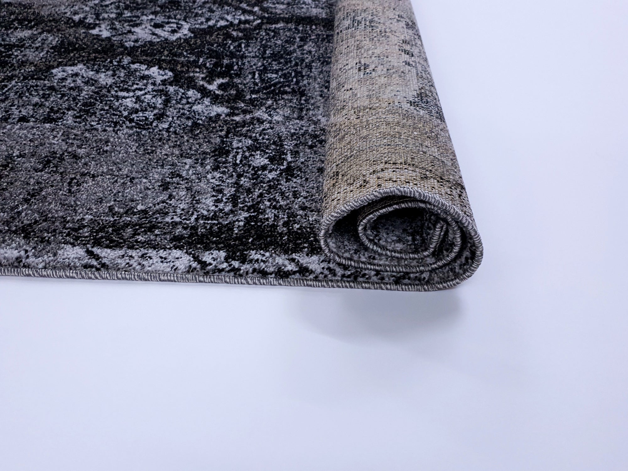 Frisee Rug 106A BLACK/L.GREY