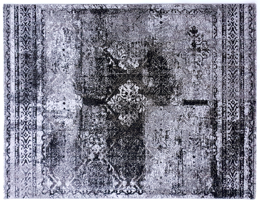 Frisee Rug 106A BLACK/L.GREY