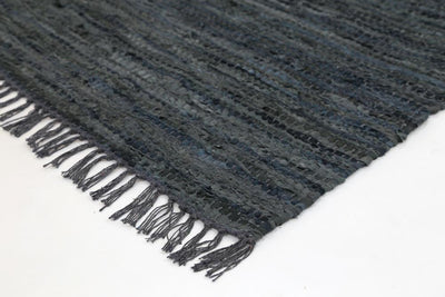 Leather Rug Grey