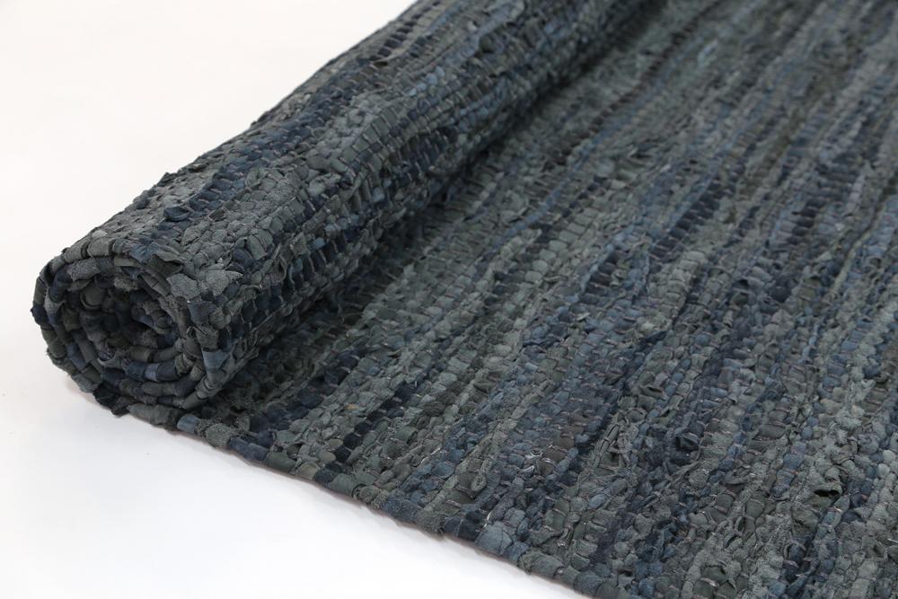 Leather Rug Grey