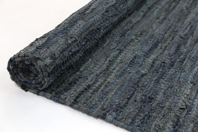 Leather Rug Grey