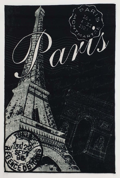 Paris Black - Rubber backing