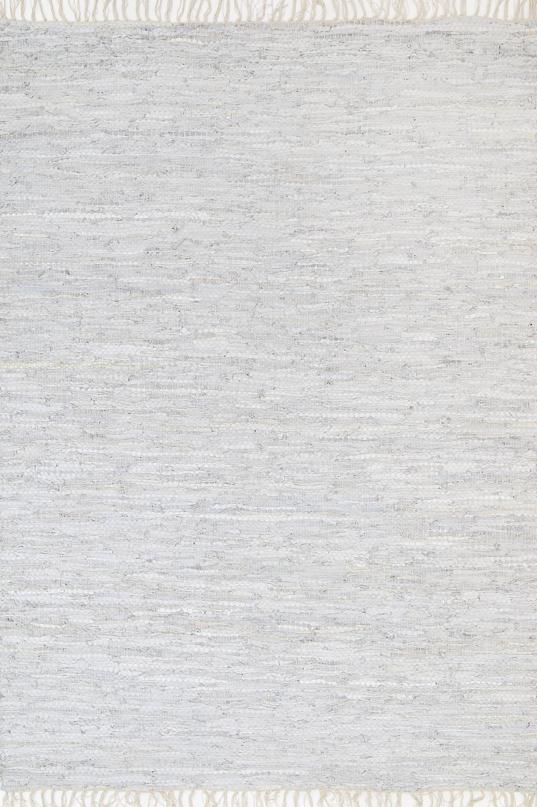 Leather Rug White