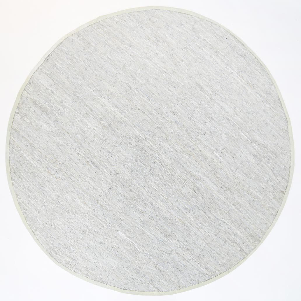 Leather Rug White