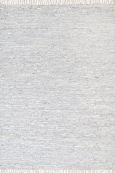 Leather Rug White