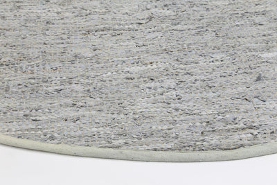 Leather Rug White