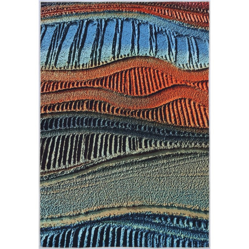 Aboriginal Art By Saretta Parai Washable Rug