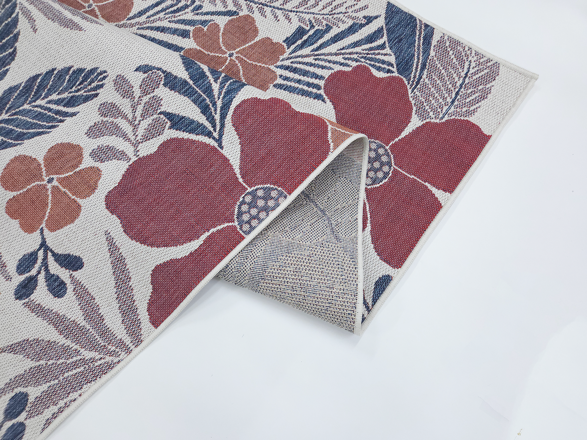 Flora  1136 Ecru S. Navy RED