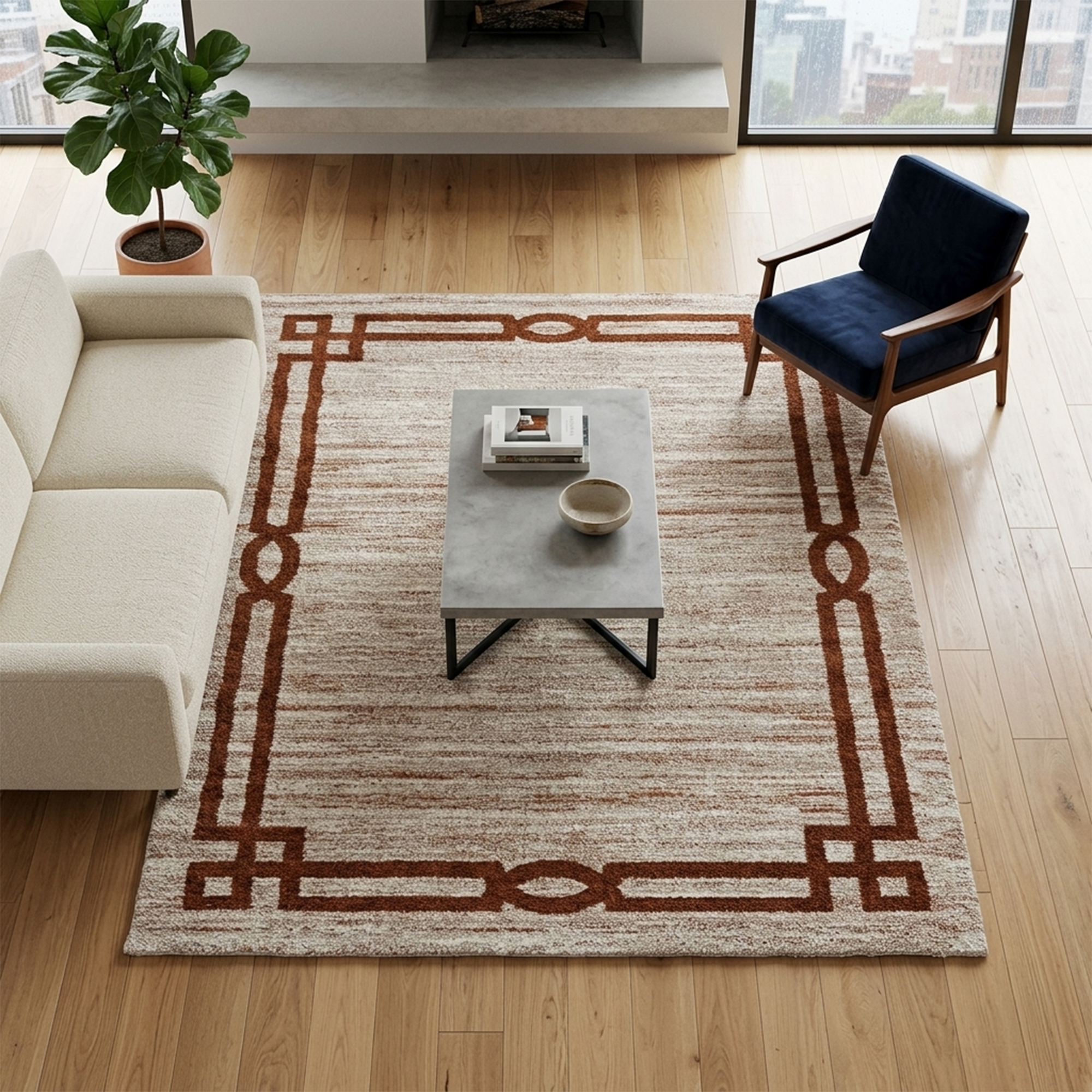 ASTANA 263 D.ORANGE/CREAM