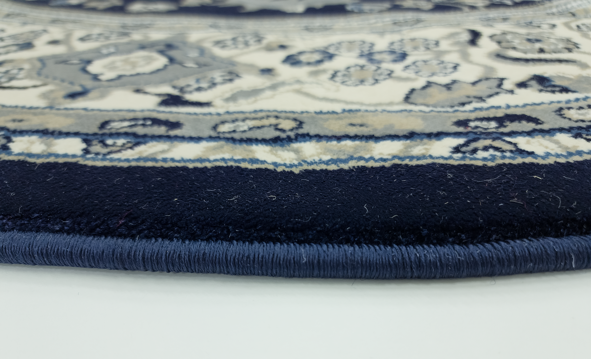 Ottoman 4379 NAVY/NAVY (Round)