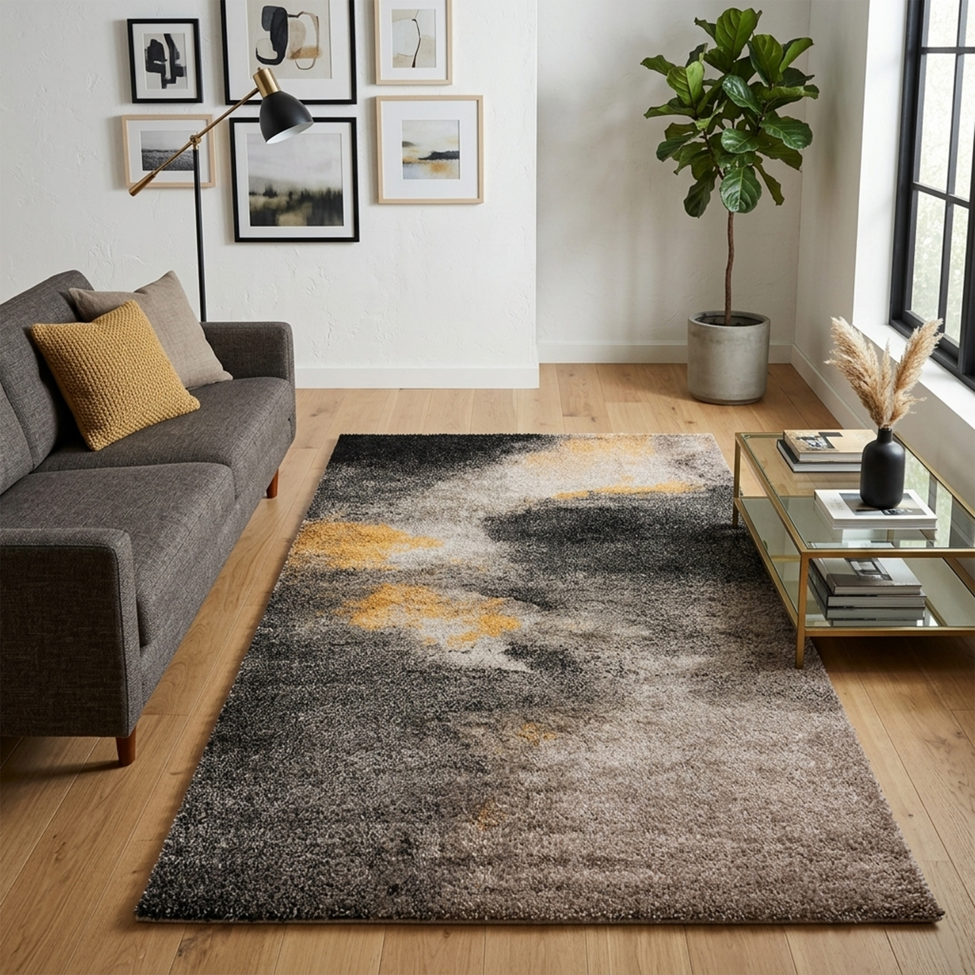 Frisee Rug 498B Beige/Yellow