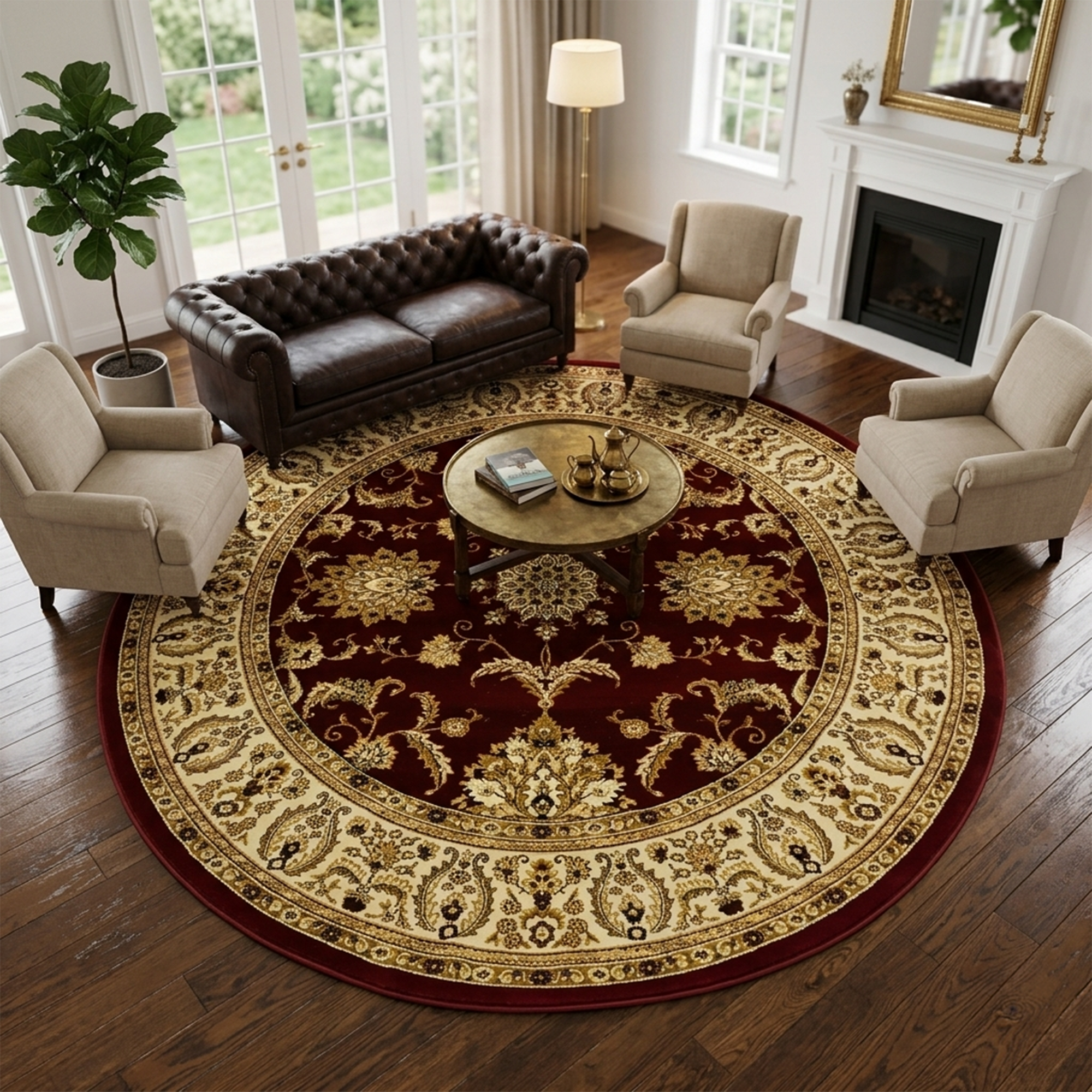 Ottoman 504 RED/RED (Round)