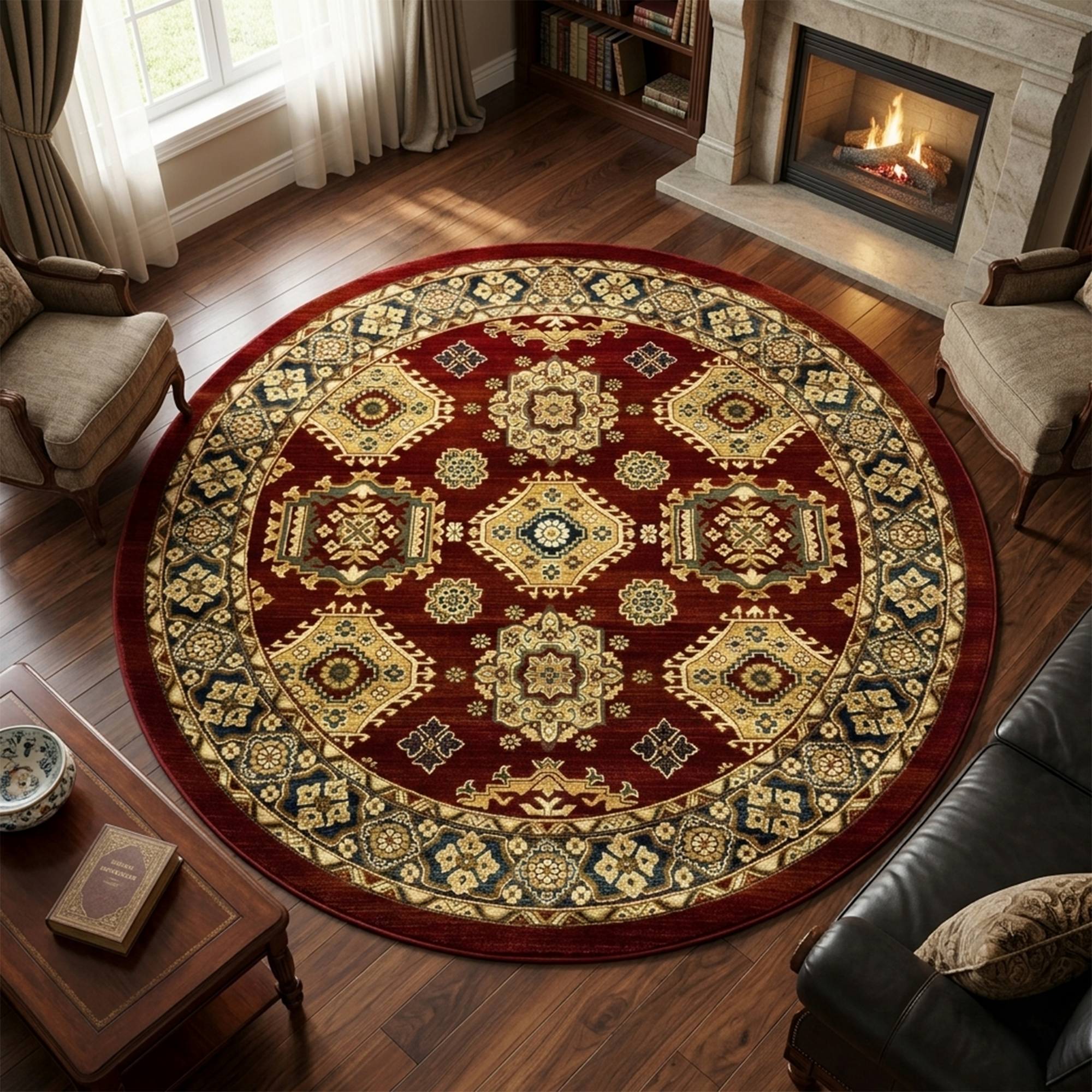 Ottoman 505 RED/RED (Round)