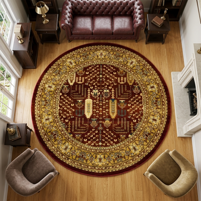 Ottoman 506 RED/RED (Round)