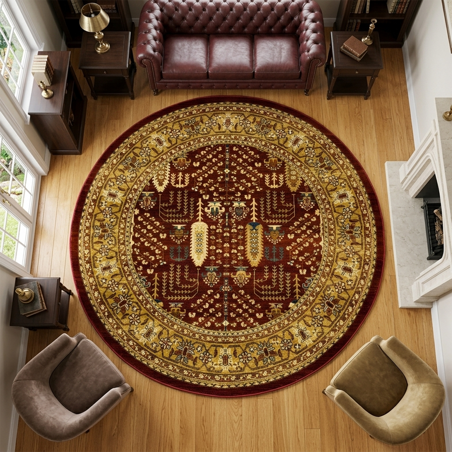 Ottoman 506 RED/RED (Round)