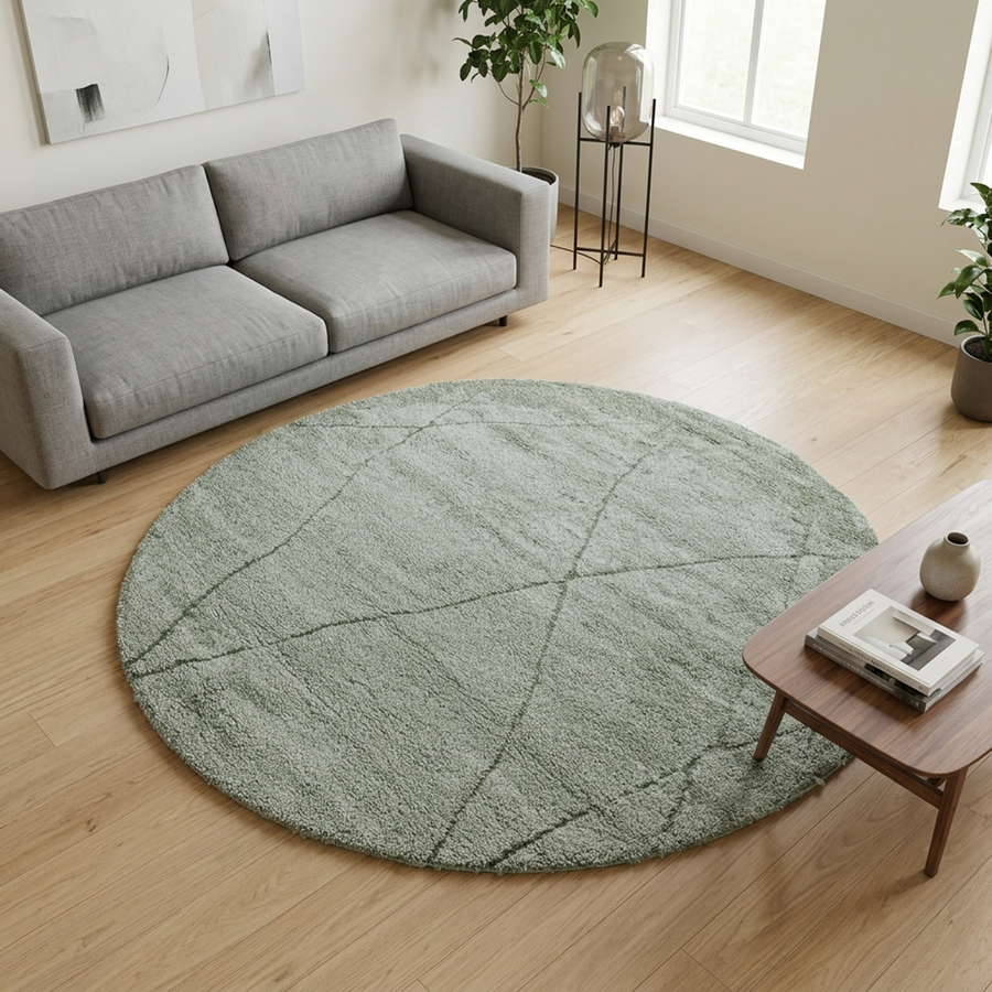 IDEAL SHAGGY 78541 340 GREEN (ROUND)