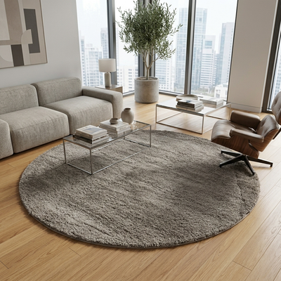 IDEAL SHAGGY  80261 380 BROWN (ROUND)