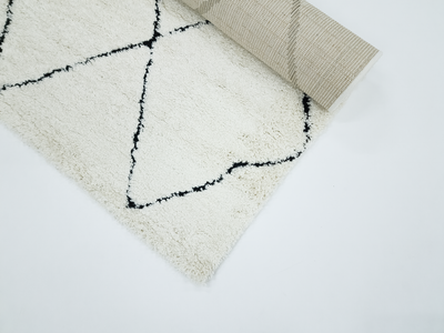 IDEAL SHAGGY  80260 390 WHITE BLACK