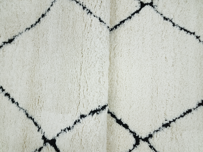 IDEAL SHAGGY  80260 390 WHITE BLACK