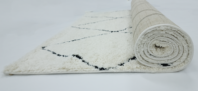 IDEAL SHAGGY  80260 390 WHITE BLACK