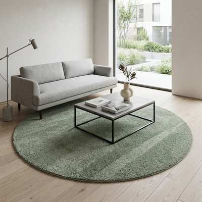 IDEAL SHAGGY 80261 340 GREEN (ROUND)