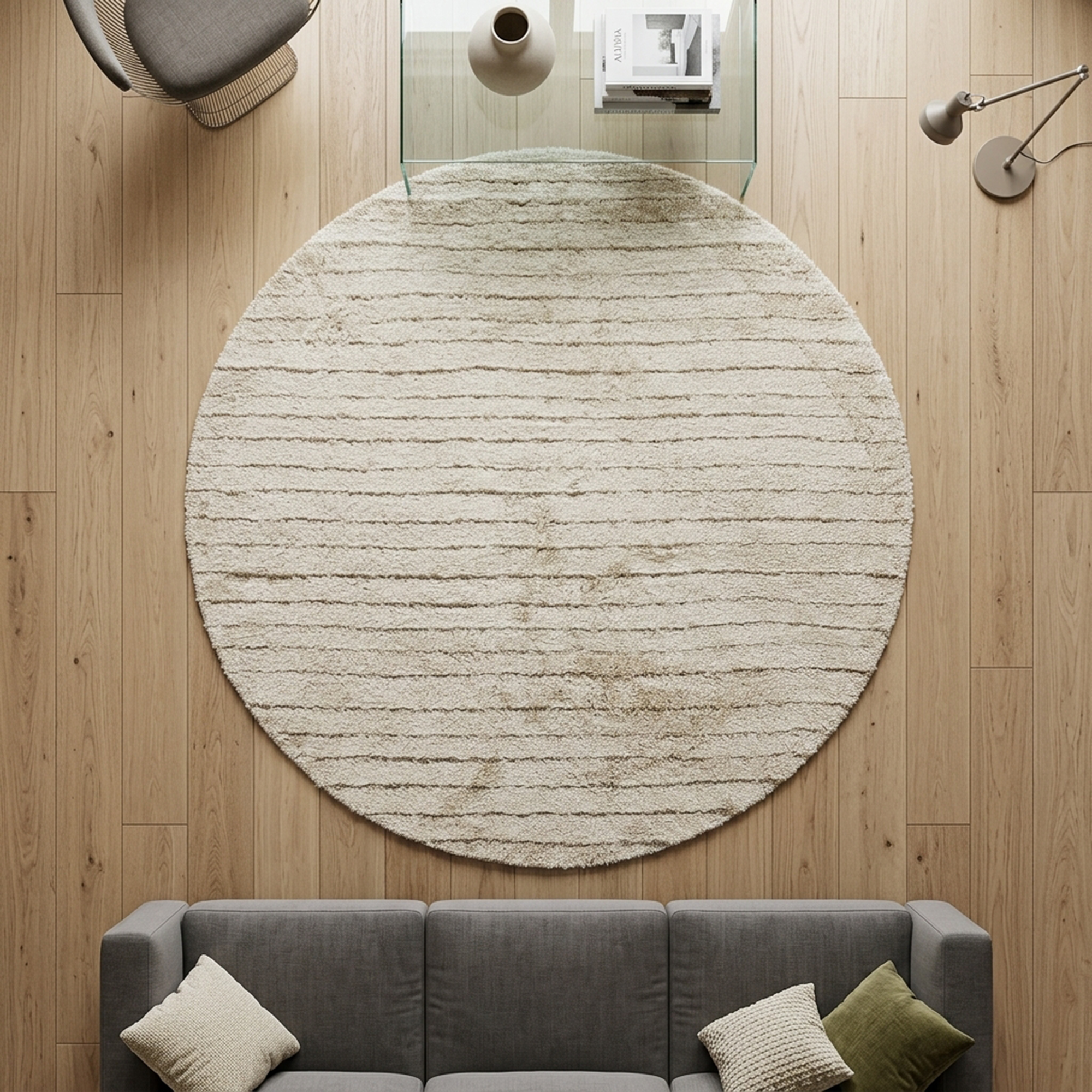 IDEAL SHAGGY 80409 360 CREAM (ROUND)
