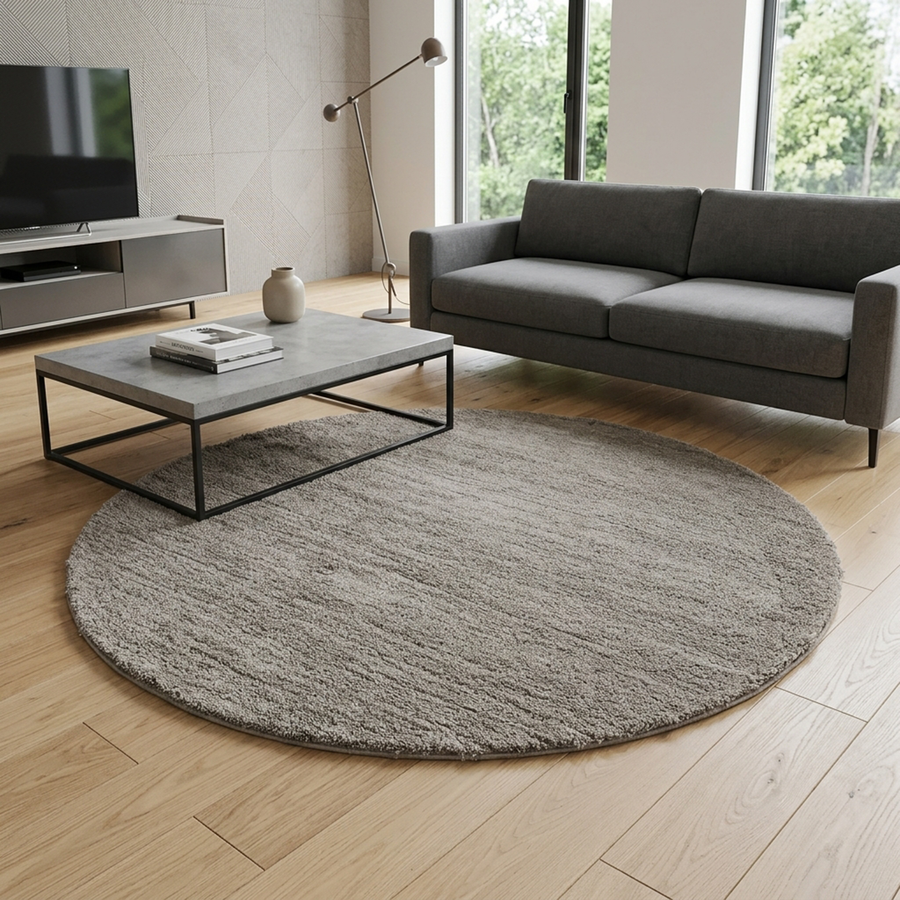 IDEAL SHAGGY 80409 380 BROWN (ROUND)
