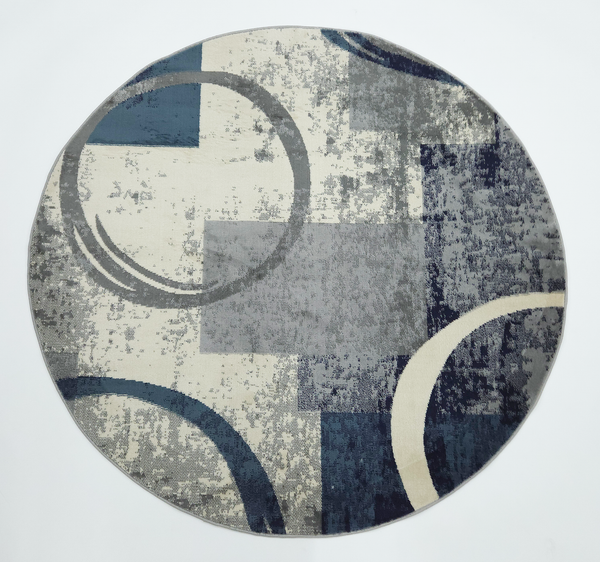 Alexa 817 GREY/BLUE (ROUND) - WA Rugs