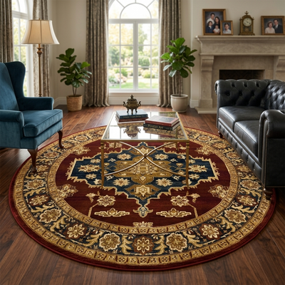 Ottoman 8583 RED/RED (Round)