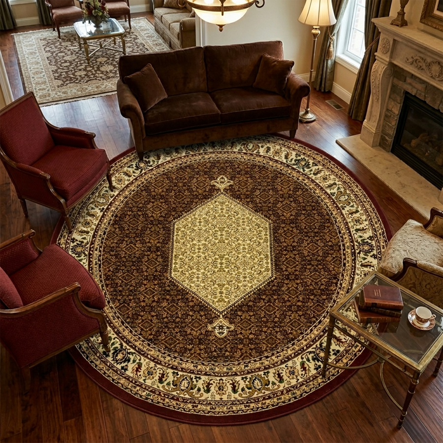 Ottoman 9052 RED/RED (Round)