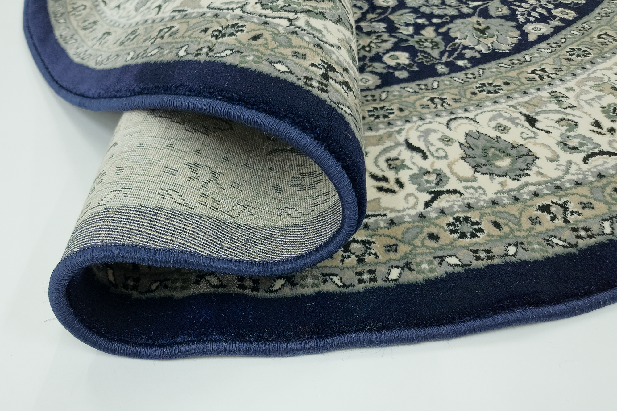 Ottoman 9063 NAVY/NAVY (Round)