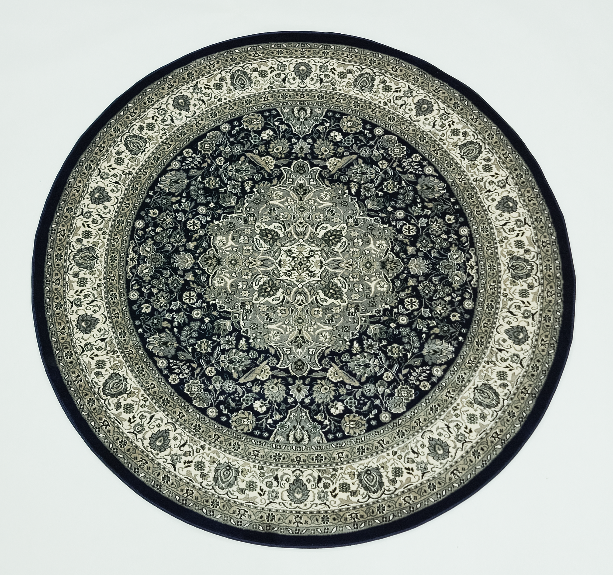 Ottoman 9063 NAVY/NAVY (Round)