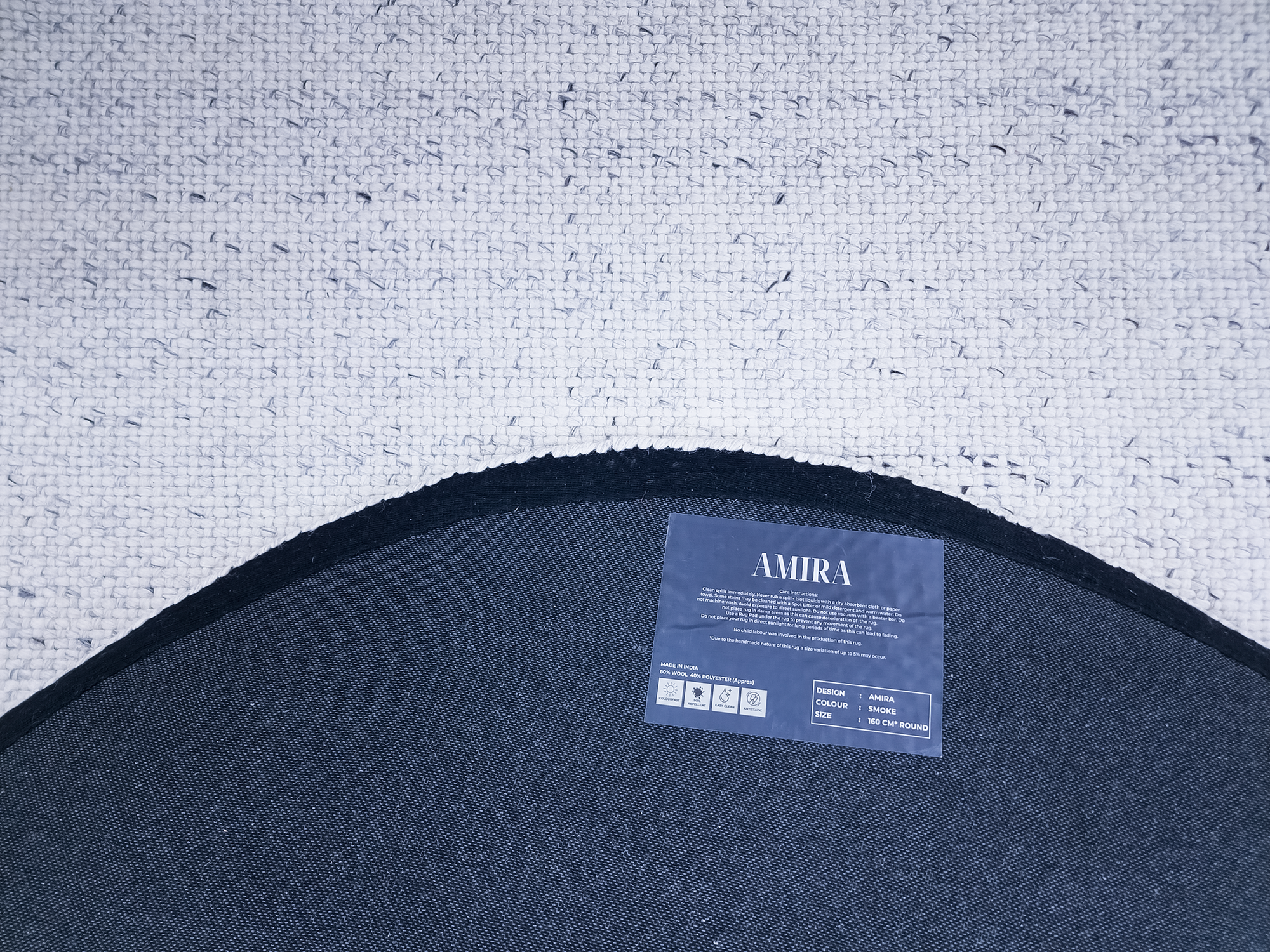 AMIRA SMOKE-WOOL &  POLYESTER