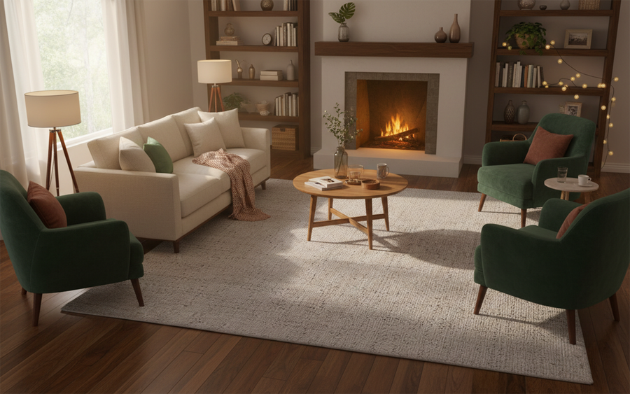 AMIRA SMOKE-WOOL &  POLYESTER