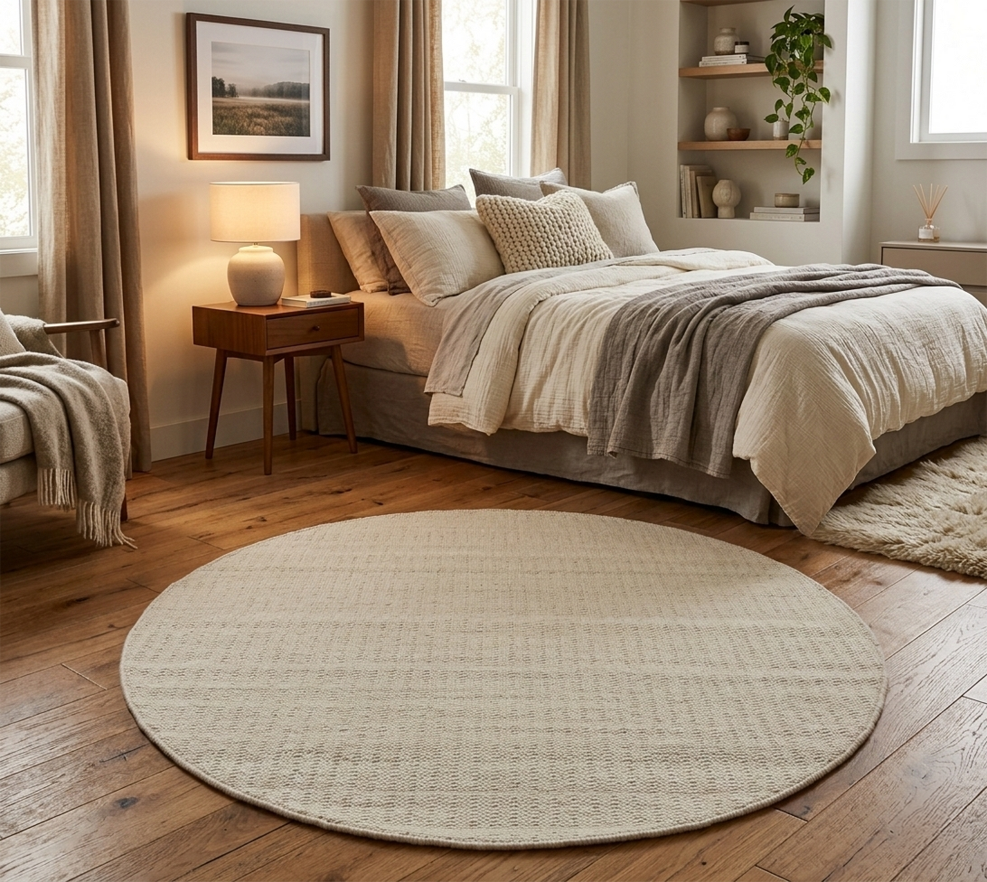 ASTRID VANILLA(MILK)- WOOL & COTTON (Round)