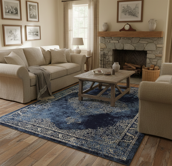 Alexa 6010 Navy - WA Rugs
