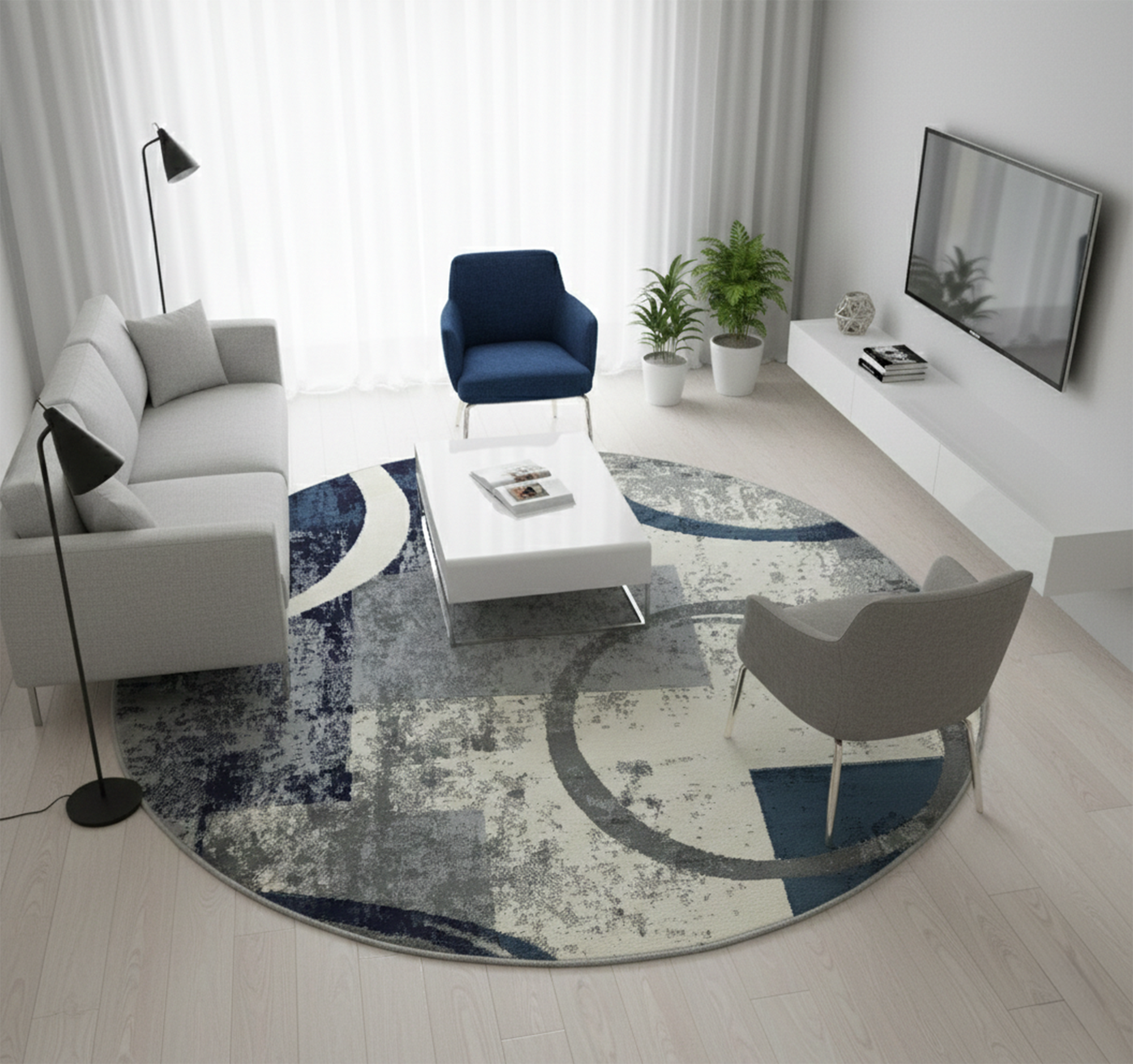 Alexa  817 GREY/BLUE (ROUND)