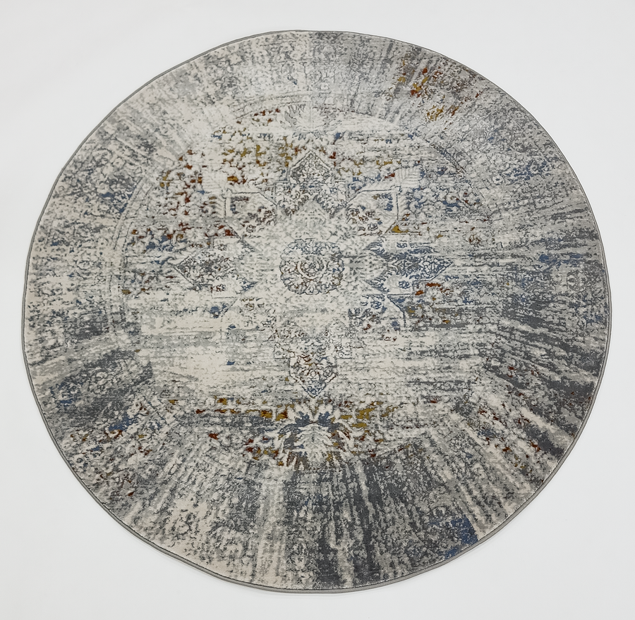 Boho 524B L.GREY/MULTI (ROUND)