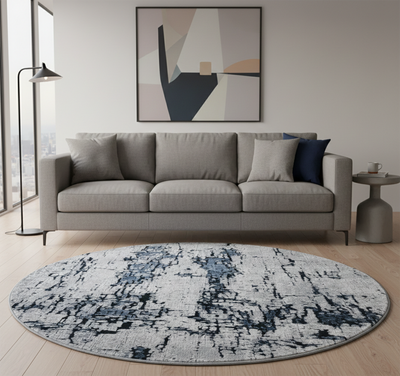 Boho 274 CREAM/BLUE (ROUND)