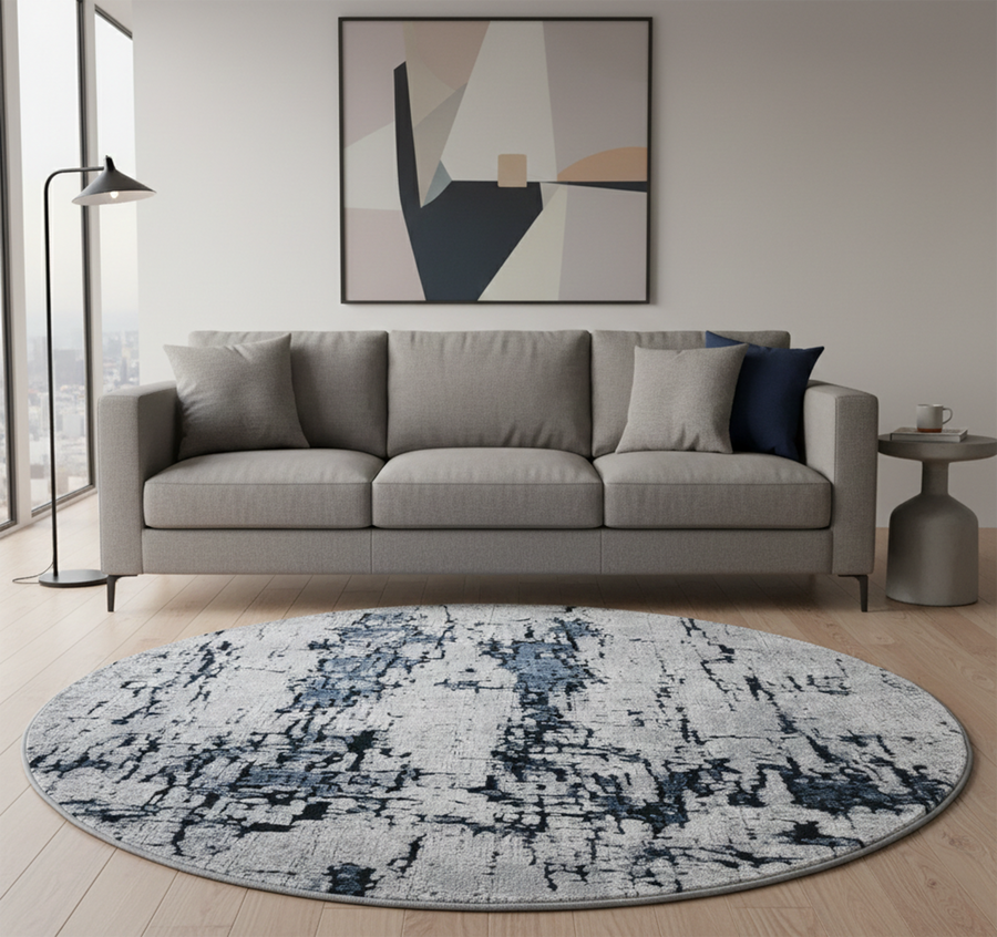 Boho 274 CREAM/BLUE (ROUND)