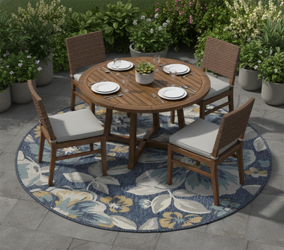 Flora 1137 S.NAVY ECRU /S.AQUA (Round)