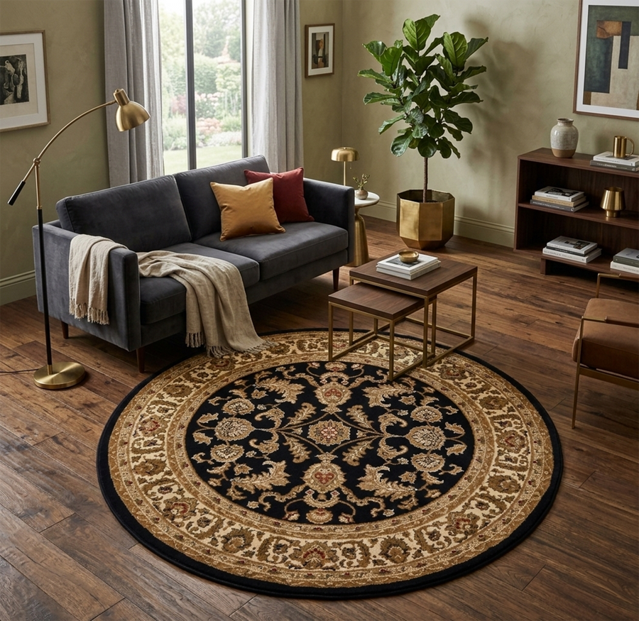 Julian 5 Navy/Cream (Round)