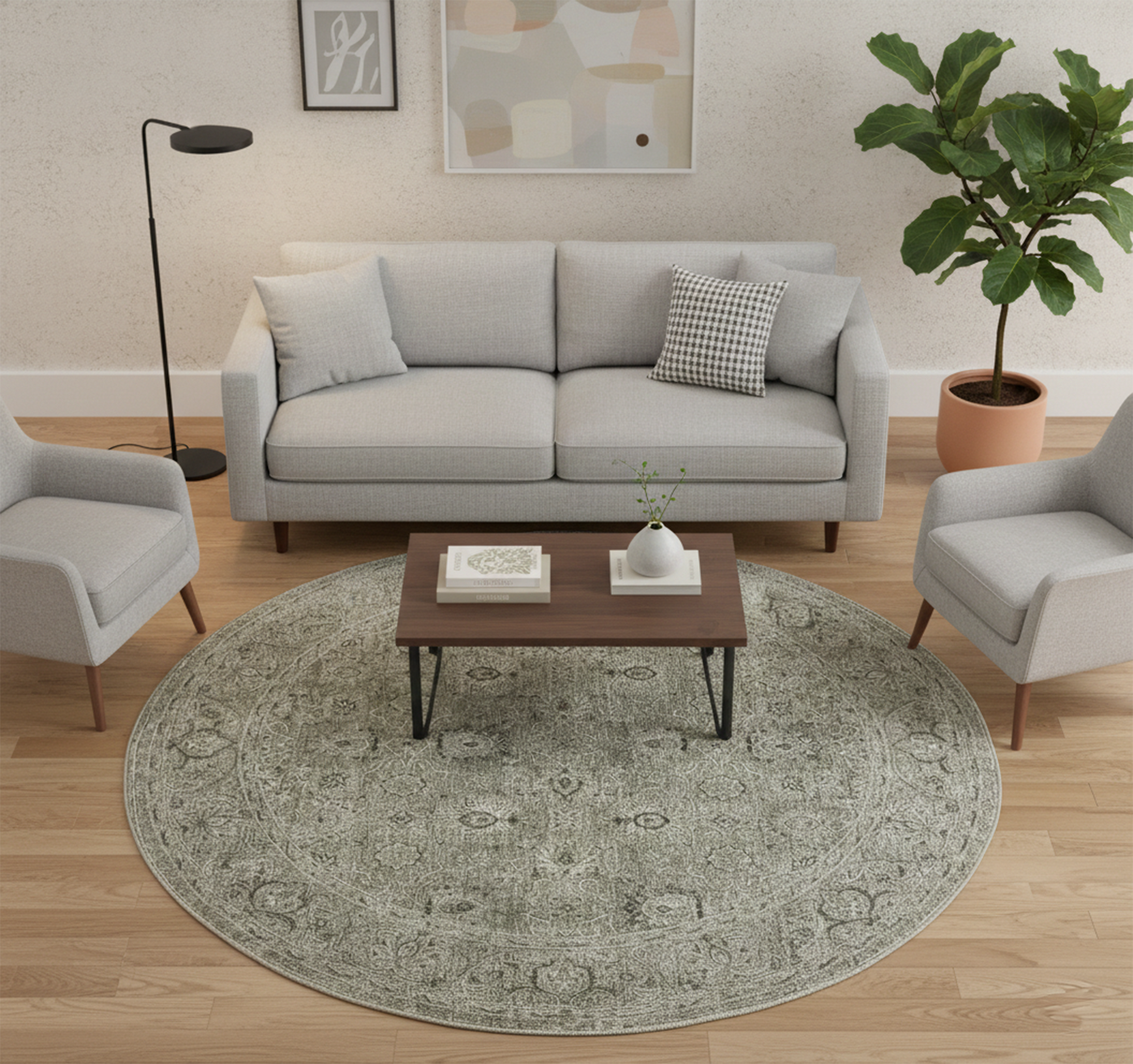 ROSALIE LD277A BEIGE (Round)