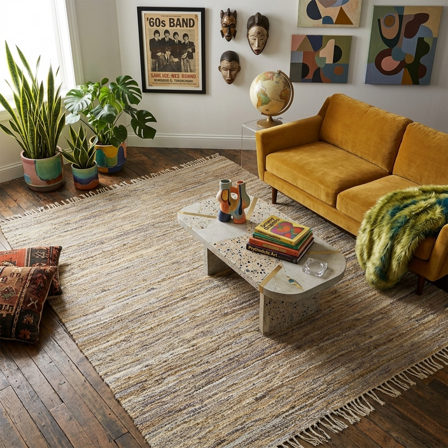 Leather Rug Sage