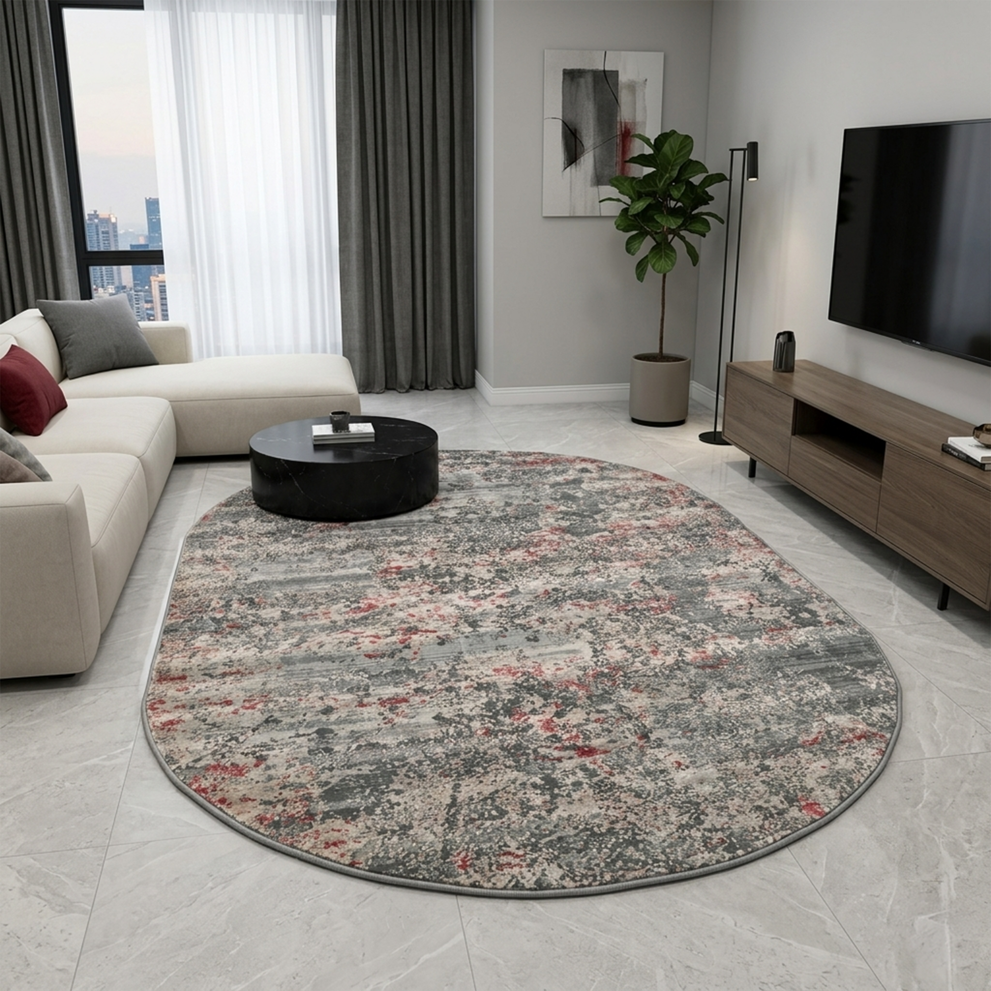 Madrid 9371 BEIGE/PEMBE (Oval)