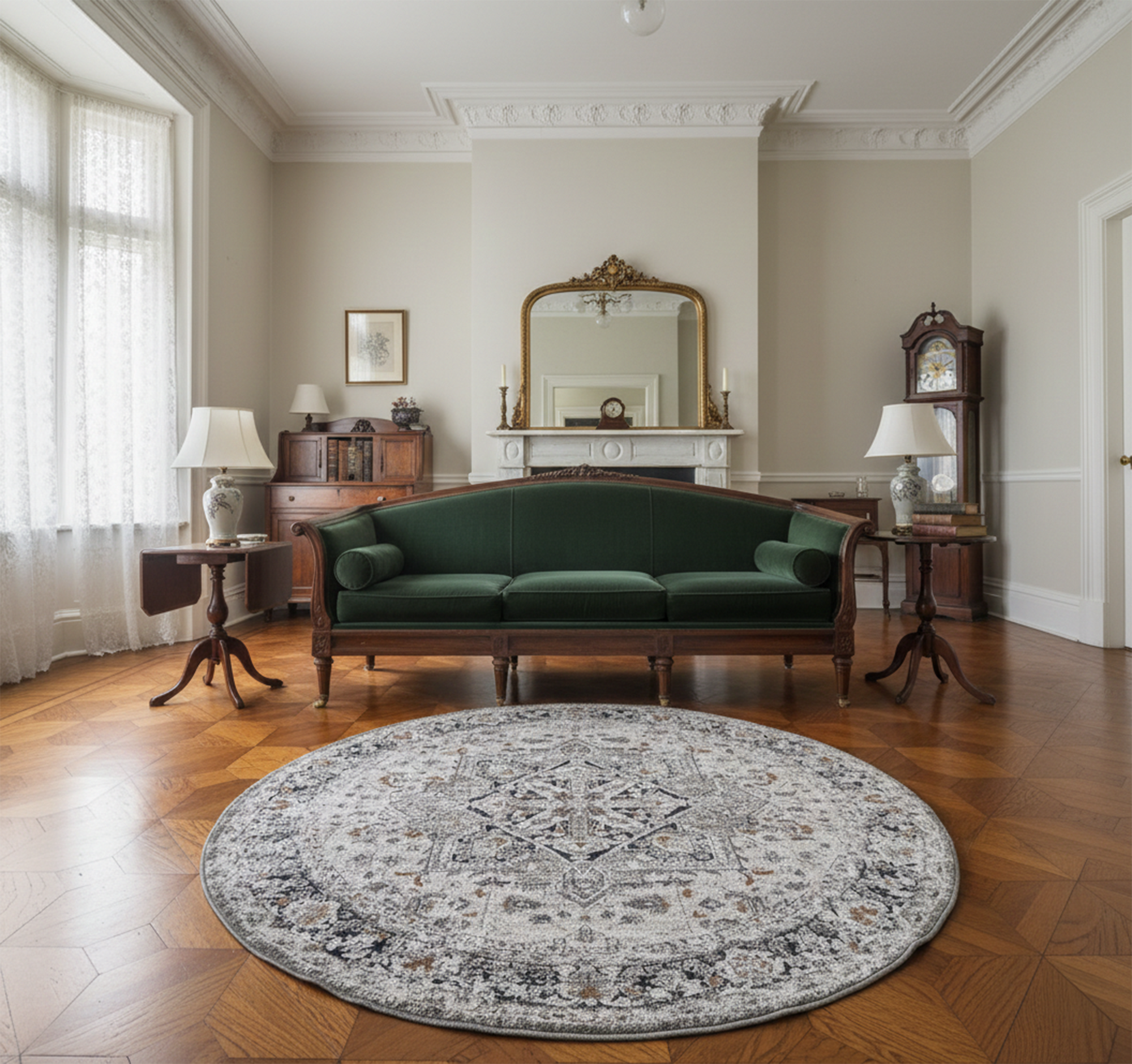 NIRVANA 1481 CREAM/GREEN (ROUND)